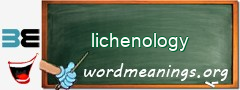 WordMeaning blackboard for lichenology